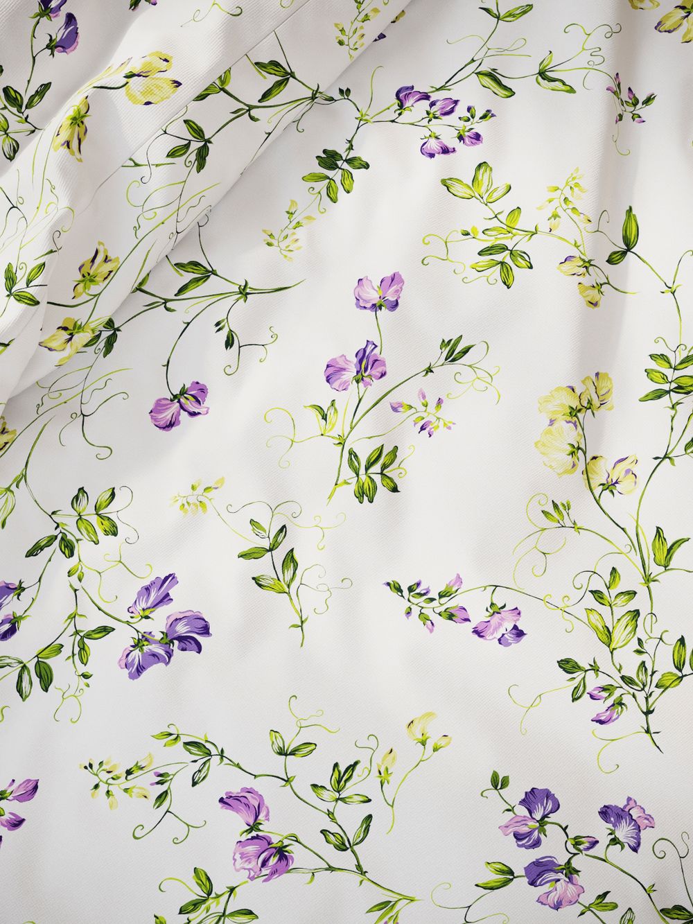 Наволочка комплект 2шт перкаль Сказка "Душистый горошек" 50х50 см на молнии