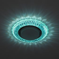 DK LD23 BL2/WH Светильник ЭРА декор cо светодиодной подсветкой Gx53, бирюзовый | Встраиваемые LED светильники