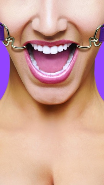 Фиолетовый расширяющий кляп Hook Gag