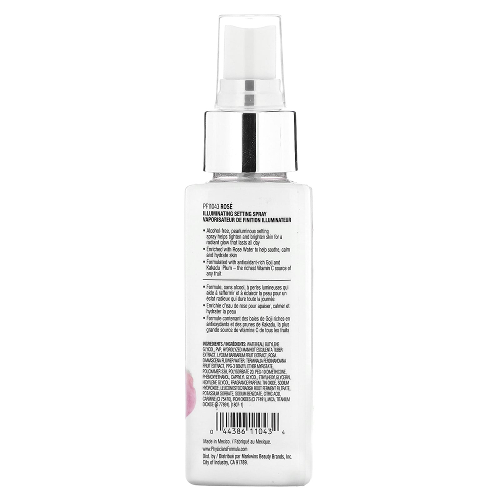 Physicians Formula, Rosé All Stay, спрей для сияния кожи, без спирта, 100 мл (3,4 жидк. унции)
