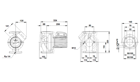 Grundfos UPS 32-120 F, (1х230 В)