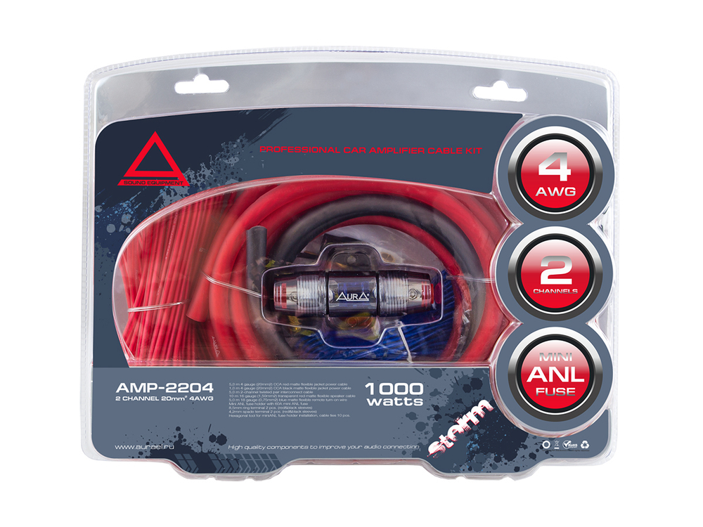 Комплект для подключения усилителя Aura AMP-2204