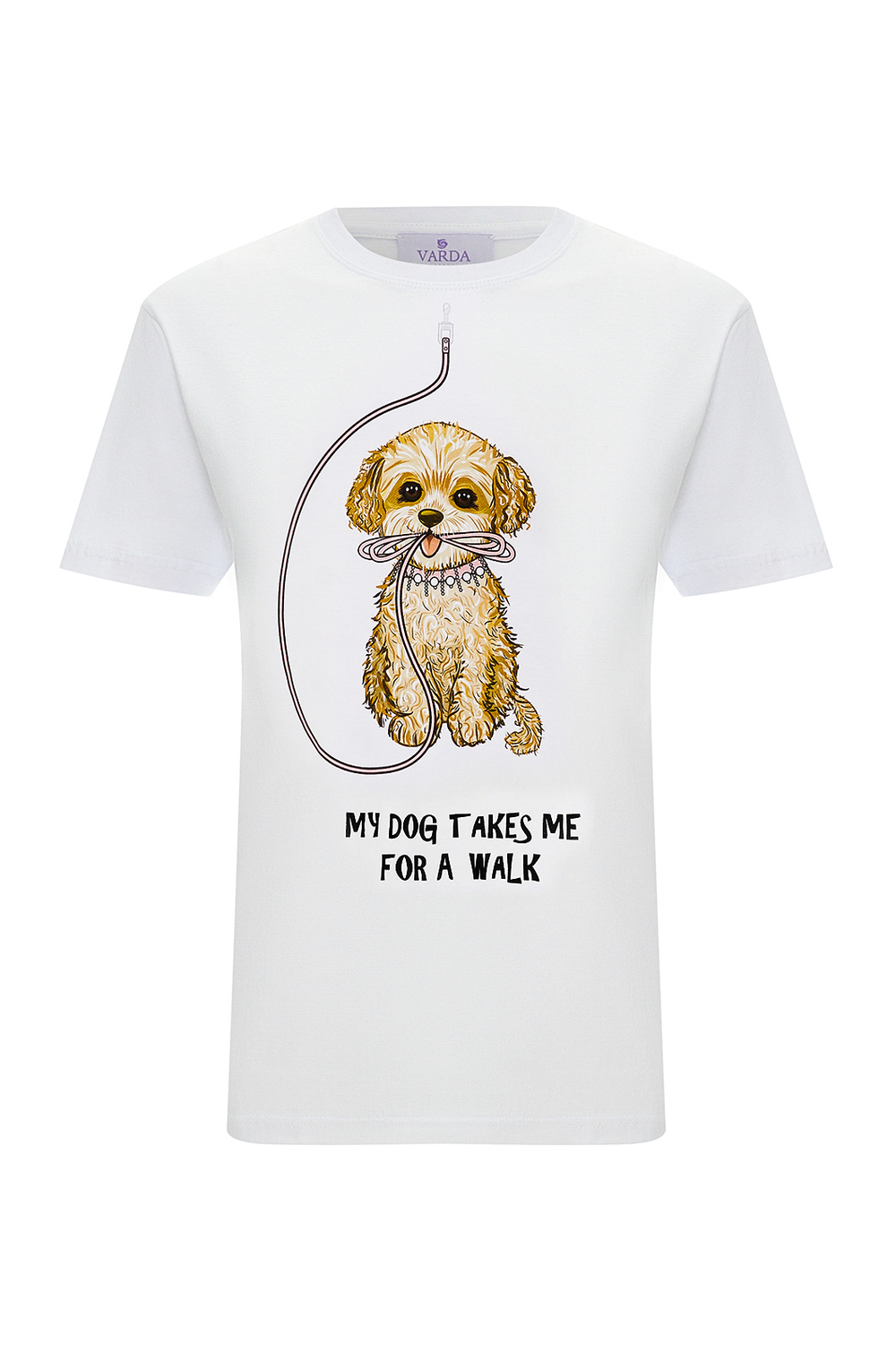 White T-shirt with dog