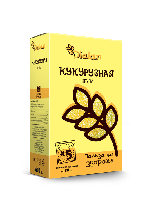 Кукурузная крупа 400 гр. (кор) Dialan