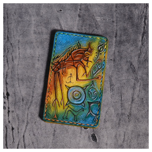 Кожаный картхолдер «Эзотерика»