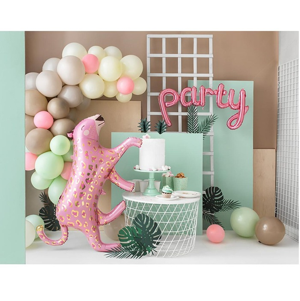 Шар (41"/104 см) Фигура, Леопард, Розовый