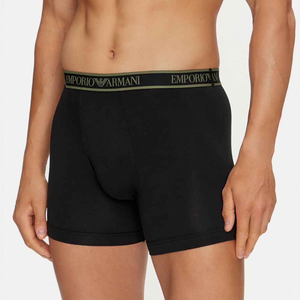 Набор мужских трусов боксеров 3в1 черные Emporio Armani 111473_4F717 21320