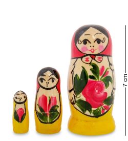 Народные промыслы МР-10/ 1 Матрешка 3-кукольная А (Семеновская)
