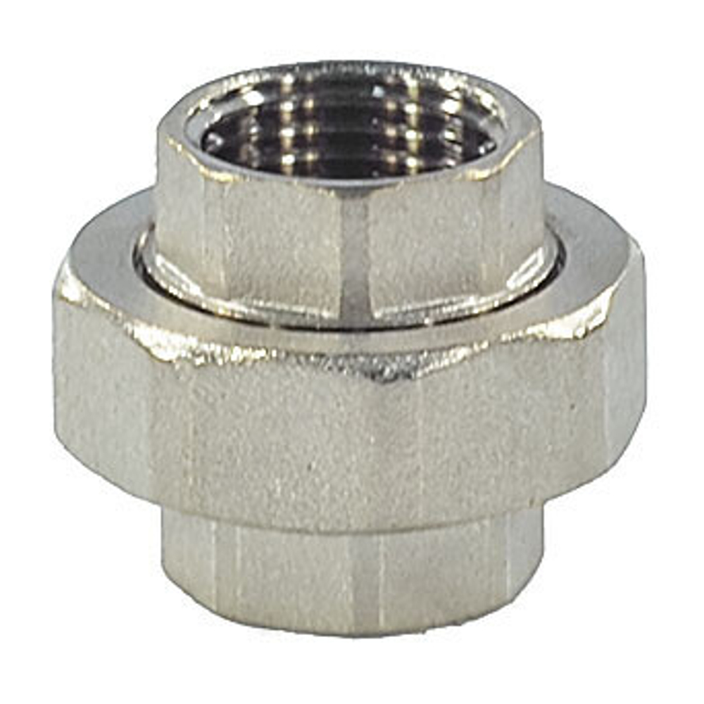 Соединитель латунь никель американка Ду 40 (1 1/2") прямой ВР/ВР SantechSystems