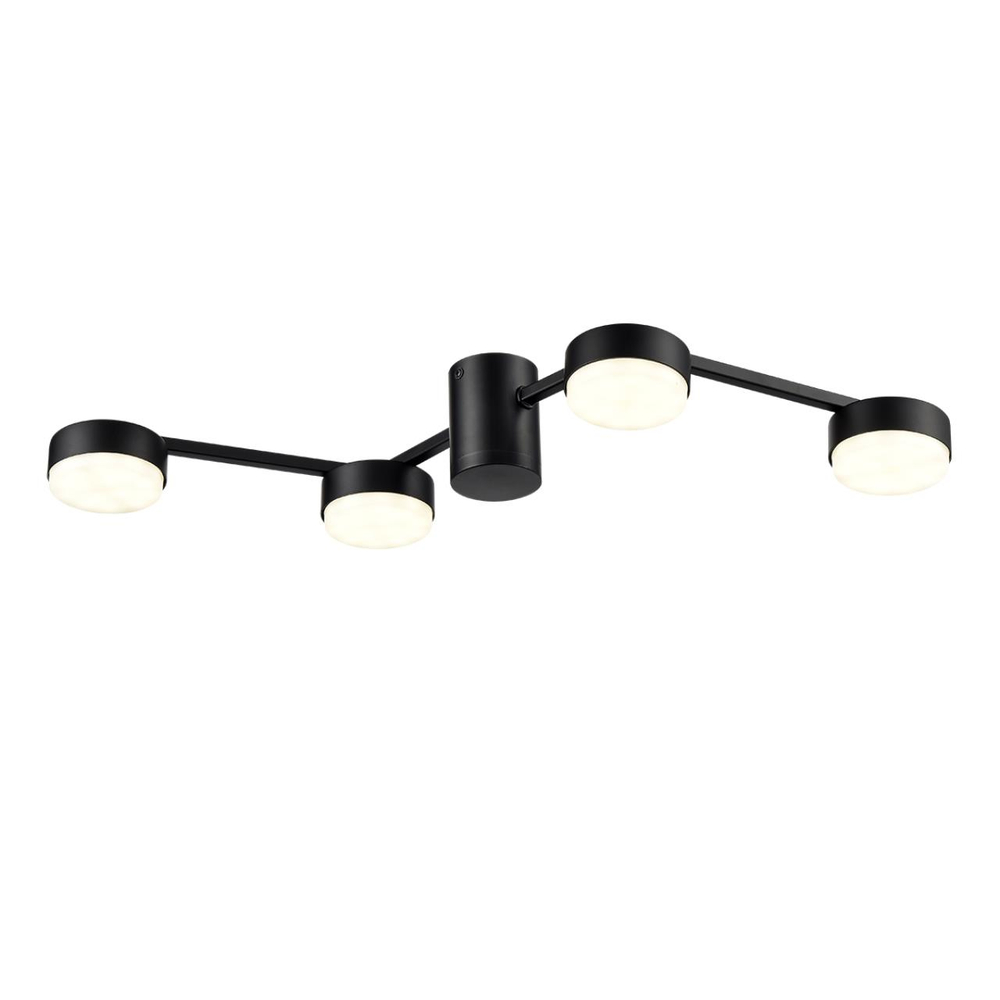 8187/4C COMFI LN26 249 черный, металл Люстра потолочная LED GX53 4*7W 220V SANATA