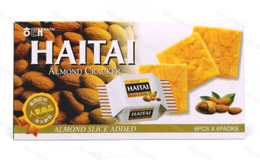 Крекер миндальный Haitai Almond Cracker, Корее, 133 гр.