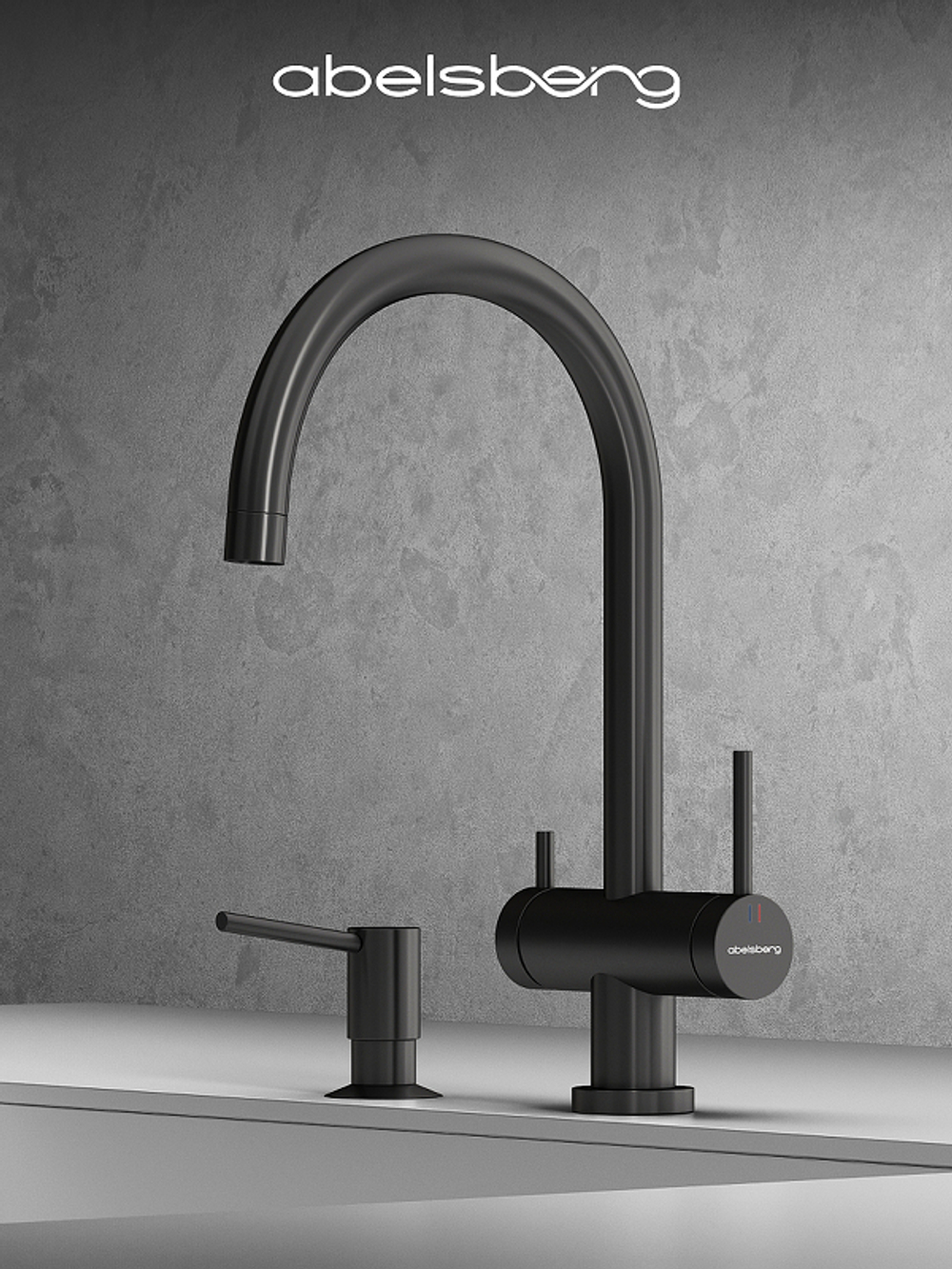 Смеситель для кухни Abelsberg Aera AWF70029GM цвет Космическая сталь