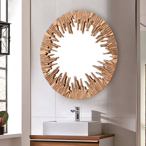 Зеркало Cloyd GEODA Mirror / Ø60 см - латунь (арт.50056)