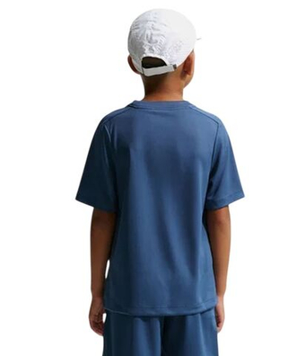 Футболка для мальчика теннисная Nike Boys Dri-FIT Multi Short Sleeve - mystic navy/white
