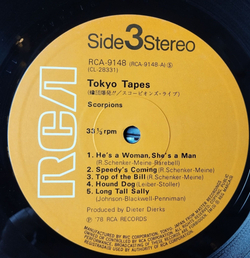 Винтажная виниловая пластинка LP Scorpions Tokyo Tapes (Japan 1978) (No Obi) Suspender Love