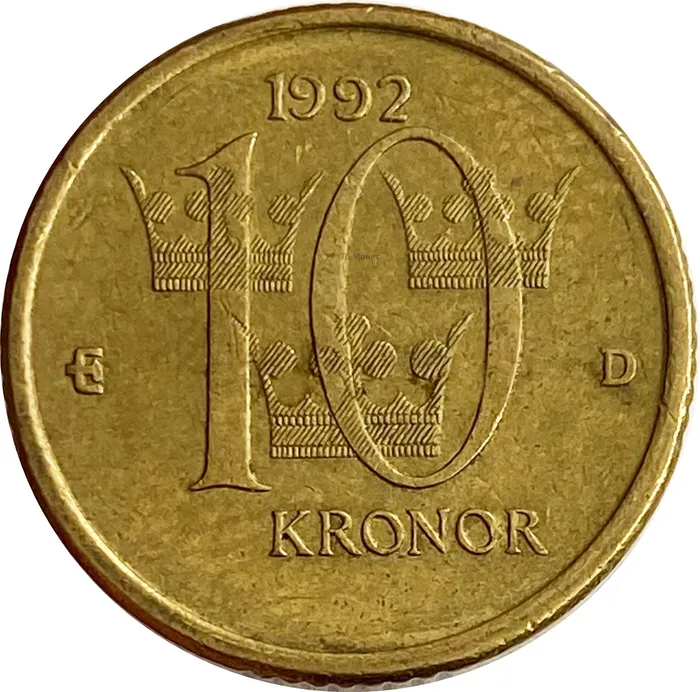 10 крон 1992 Швеция