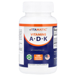Vitamatic, витамины A, D, K, 180 растительных капсул