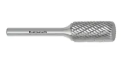 Борфреза твердосплавная Karnasch форма A (цилиндр с гладким торцом), 1,5х6х3х38 мм, универсальная насечка HP-3, без покрытия, арт. 11.3001-015