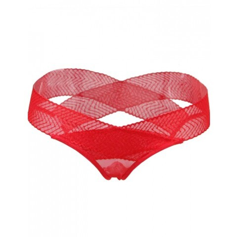 Трусики с доступом Ladies красные (3XL)