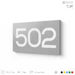 Номер на дверь 502, табличка на дверь для офиса, квартиры, кабинета, аудитории, склада, серая 120х70 мм, Айдентика Технолоджи
