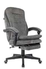 Кресло руководителя Бюрократ T-9950MSG-F Fabric серый Light-19 крестов. пластик подст.для ног