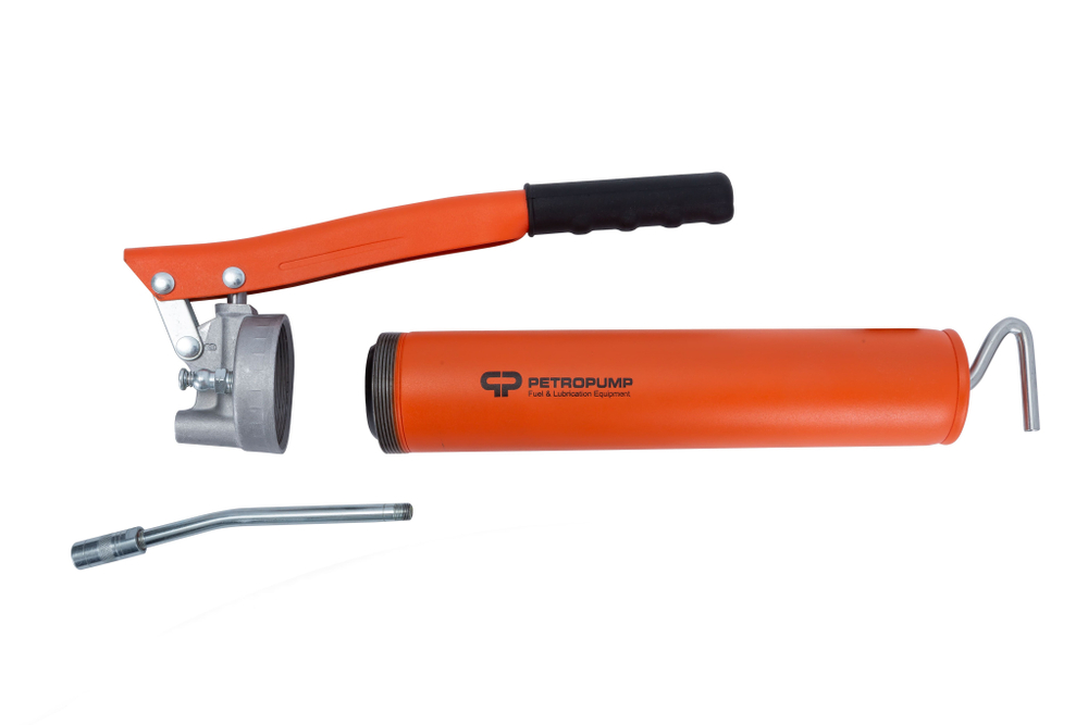 Рычажный шприц для смазки, 413 бар, 1/8" БСПТ, трубка с 4-х лепестковой насадкой
