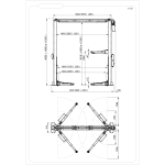 Автоподъемник двухстоечный ROSSVIK PRO V2-4.5L г/п 4.5т, 380В