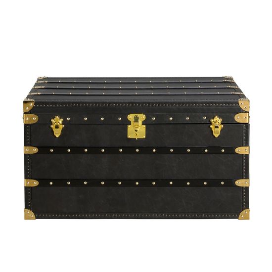 Черный кожаный столик-чемодан 5159