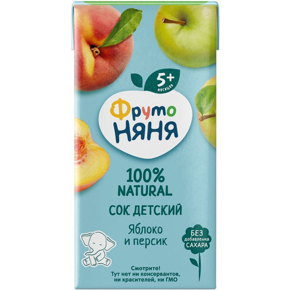 Сок Фруто Няня яблоко и персик 0,2 л