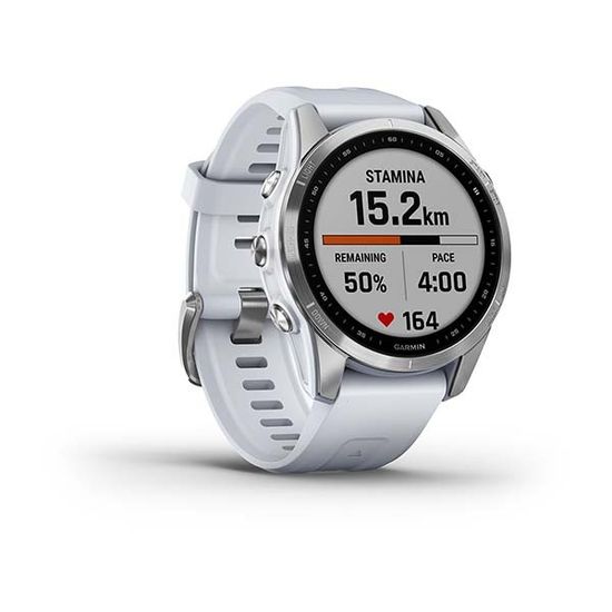 Часы Garmin Fenix 7S стальной, белый силикон 010-02539-03