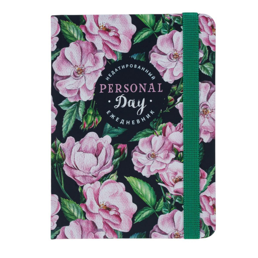Ежедневник А6 128л. недатир. "Розы" с резинкой (BRAUBERG)
