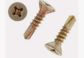 Саморезы для монт.окон с буром 3,9x16 (желтый цинк 10 шт) 275071