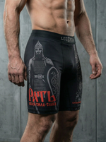 Компрессионные шорты мужские черные LEGENDA Рать красная