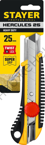 STAYER HERCULES-25, 25 мм, нож с винтовым фиксатором, Professional (09141)
