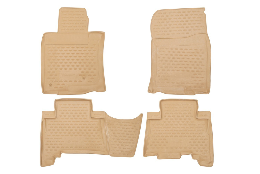 Коврики в салон TOYOTA Land Cruiser Prado, 5 мест, 12/2009-2013, 4 шт. (полиуретан, бежевые) Element.NLC.48.28.212K