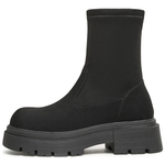 Teenmix Luxury Elegant Slimming Boots Mesh Crew Stretch Boots 5cm Women"s