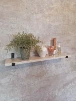 Полка настенная прямая лофт на кронштейнах для специй