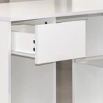 Письменный стол со шкафом Лайт 10.01 Белая гладкая 101
