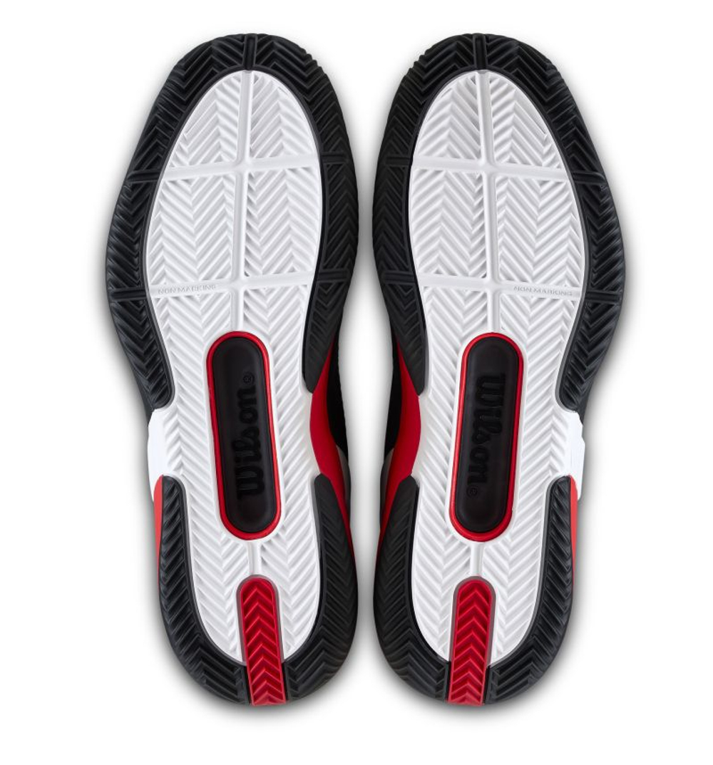 Мужские кроссовки теннисные Wilson Rush Pro 5 Clay - black/infrared/white