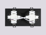 Светильник накладной точечный TN52424/2 BK/FR черный/белый матовый GX53 max 12W 210*105*45