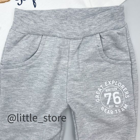 Комплект утепленный "Bear team" синий/серый