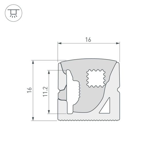 Профиль Arlight WPH-Flex-1616-Side-S11-50M White 040831(1)