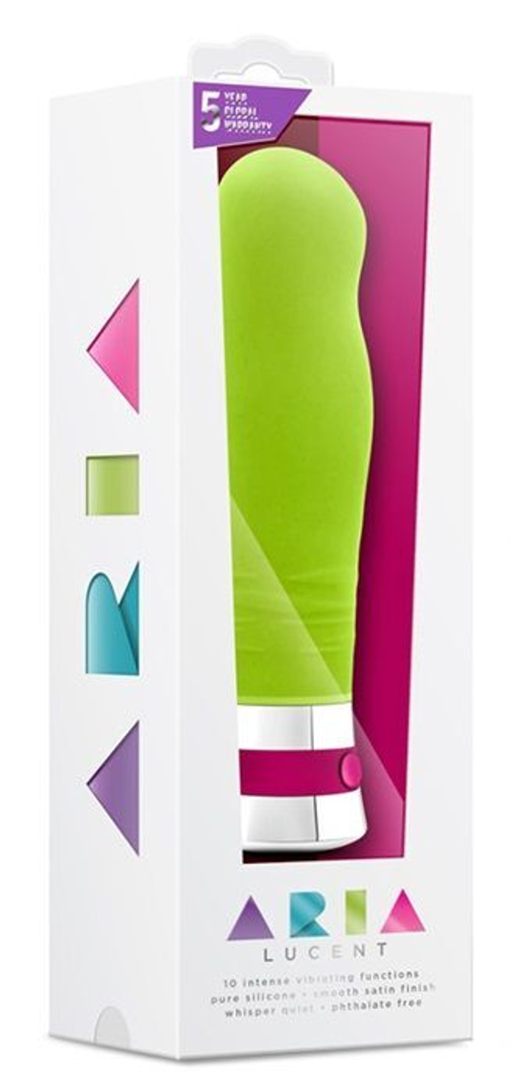 Лаймовый вибромассажер LUCENT - 17,2 см. (Цвет: лаймовый)