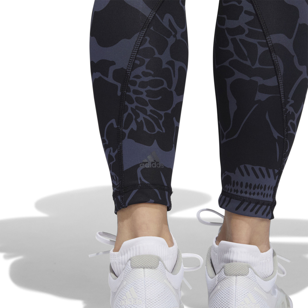 Женские теннисные брюки adidas Optime Flower 7/8 Tight Women - Blue
