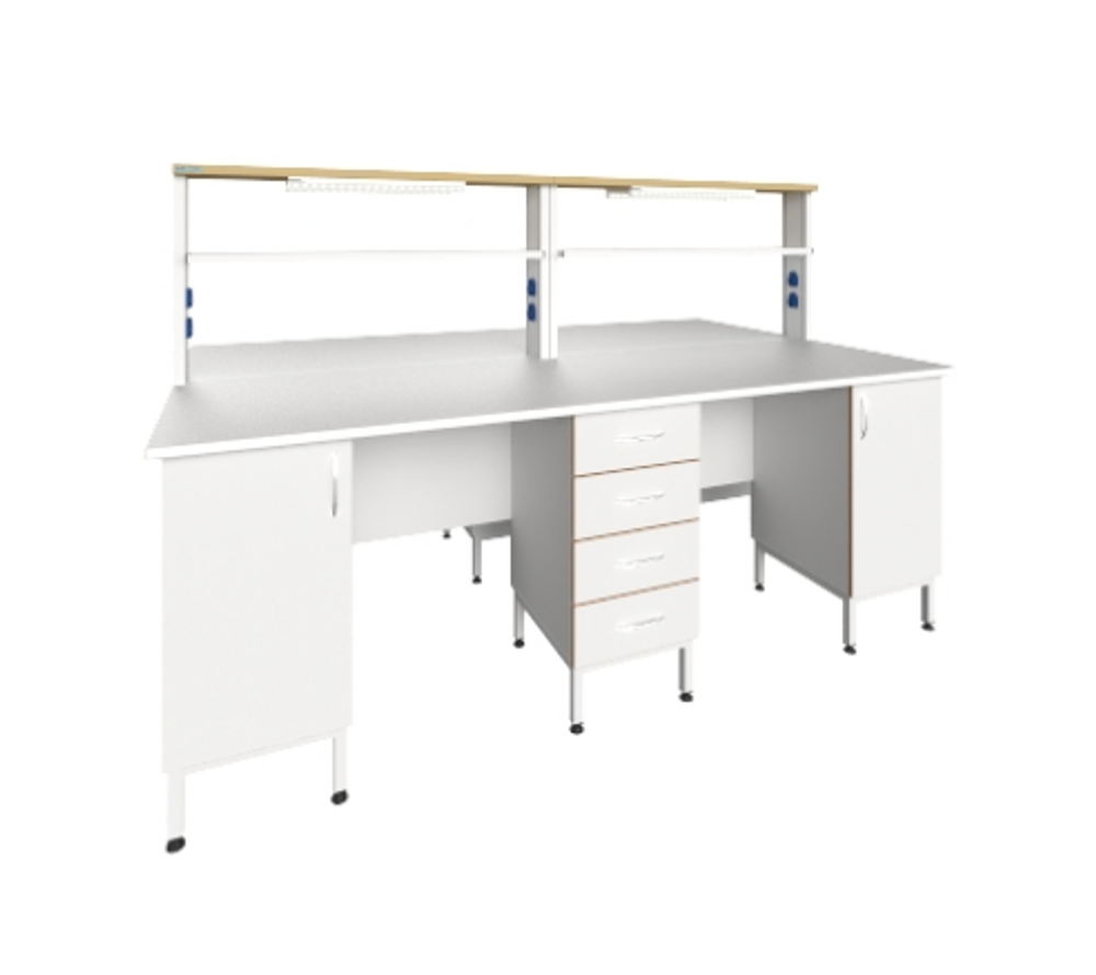 Стол островной физический с рабочей поверхностью из ламината