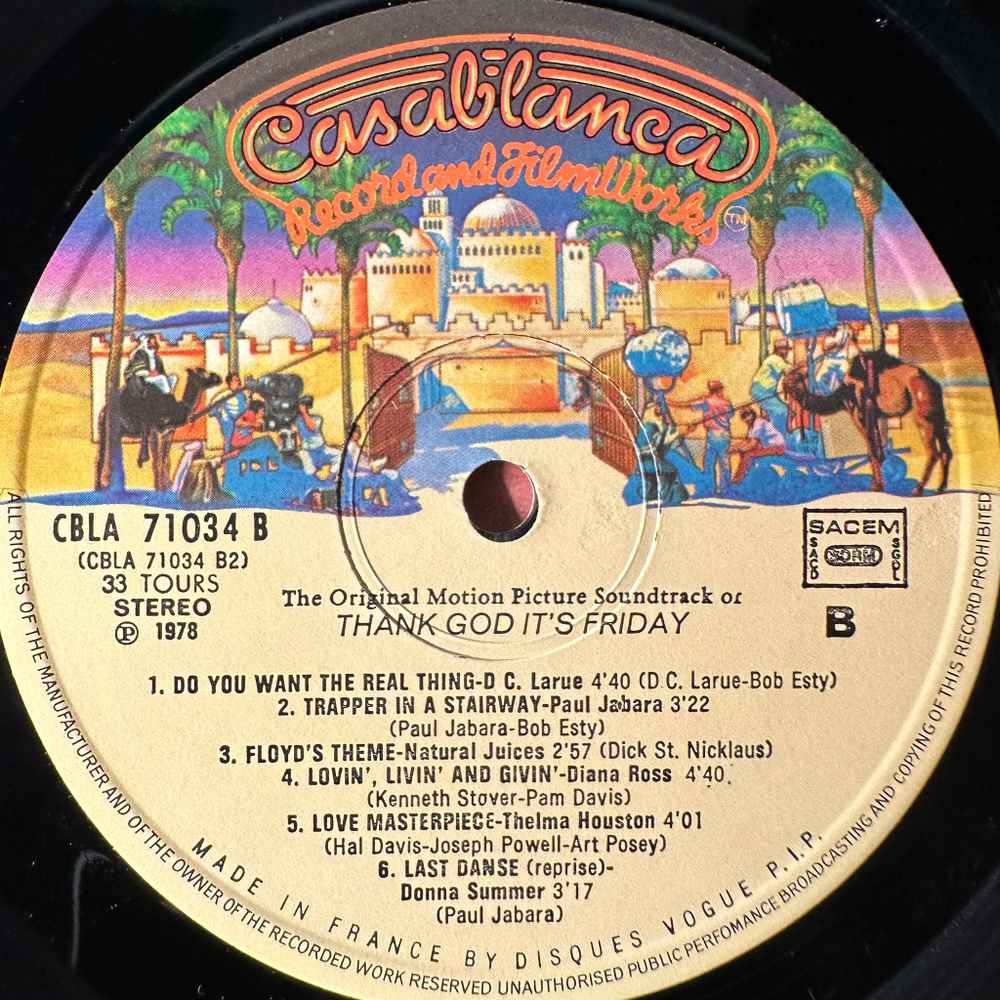 Thank God It's Friday - The Original Motion Picture Soundtrack 3LP (Франция 1978г.)