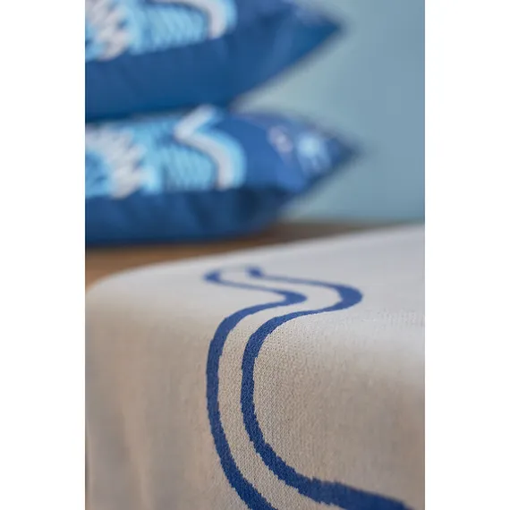 Плед из хлопка по мотивам эвенских орнаментов из коллекции cultural heritage, 130х180 см