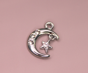 Подвеска месяц с подвижной звездой 18х13 мм