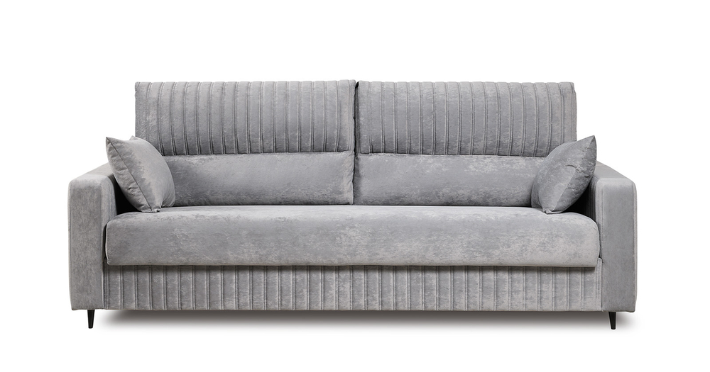 Изабель диван-кровать (велюр серый)