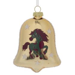 GAEM Украшение новогоднее "Колокольчик с лошадкой", L8 W2,5 H11 см